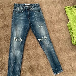 Brand new mens Zara skinny jean distressed